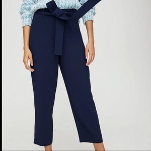 Wilfred Tie Front Pant, Size 8 Navy Blue